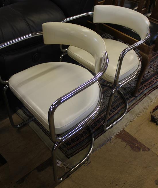 Pair 1960s chrome Pel chairs